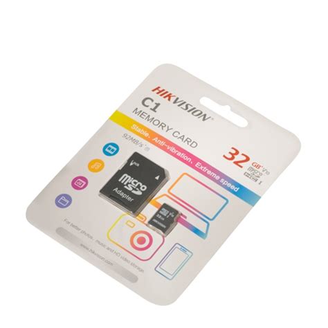 Cartão de Memória Hikvision 32GB MicroSD Adaptador C1 Series HS TF