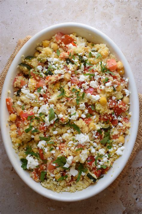 Lemon Herb Couscous Salad Julias Cuisine