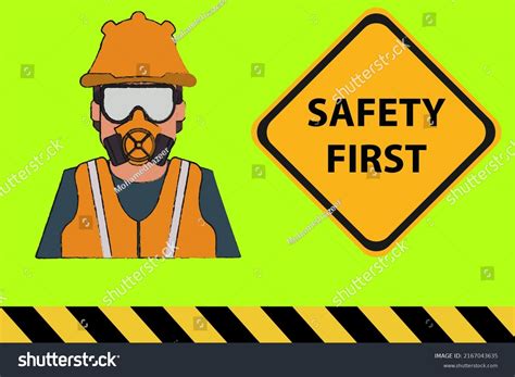 Safety First Sign Banner Construction Safety Stock Illustration ...