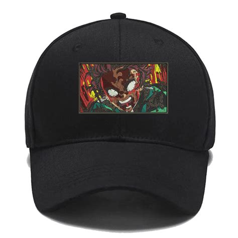 Tanjiro Rage Demon Slayer Embroidered Baseball Cap - AnimeBape