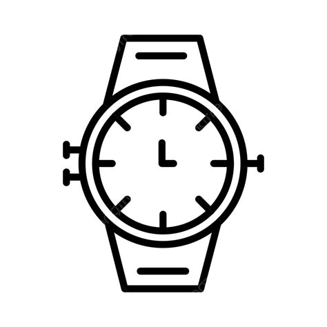 Wristwatch Line Icon Vector Wristwatch Icon Alarm Clock 52 OFF