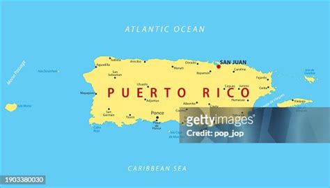 Puerto Rico Map Vector Colored Map Of Puerto Rico High Res Vector