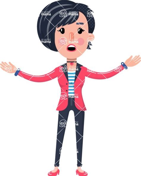 Cartoon Girl With Short Hair 112 Illustrations Feeling Lost Graphicmama