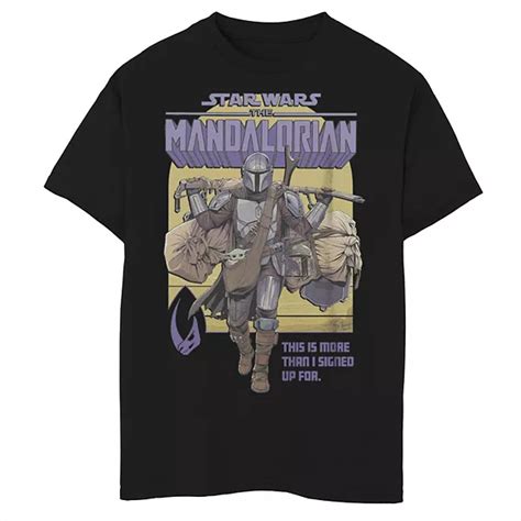 Boys 8 20 Star Wars The Mandalorian Comic Style Portrait Graphic Tee