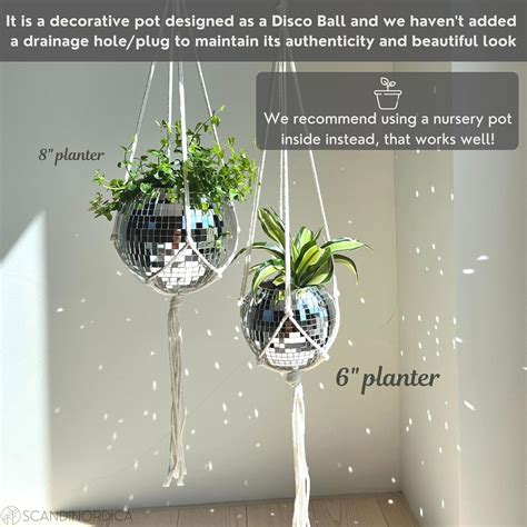 Buy Scandinordica Disco Ball Planter Disco Ball Plant Hanger Mirror