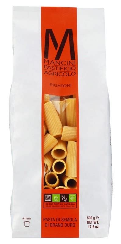 Rigatoni Pasta De Semola De Trigo Duro Pasta Mancini G Embalar