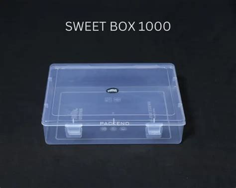 SWEET BOX 1000 1100ml Transparent Plastic Sweet Box Size L 210 X W