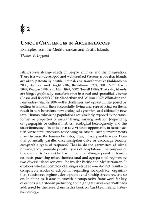 (PDF) Unique Challenges in Archipelagoes:: Examples from the ...