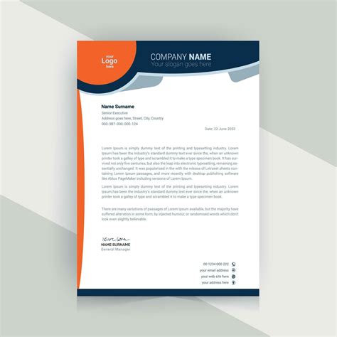 Creative Modern Letter Head Design Template Simple Minimal Corporate