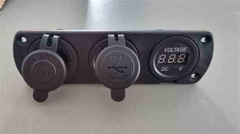 V Dual Usb And Voltage Display Socket Campervan Conversion Parts