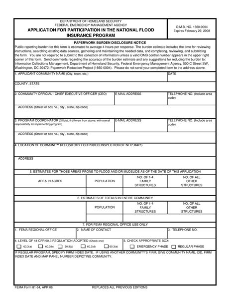 Fema Form 81 64 Fill Out Printable PDF Forms Online