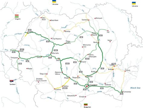 Autobahn in Rumänien Komplette Liste mit karte Mautgebuhren de