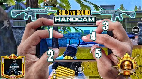 Solo Vs Squad [ Handcam ]🔥 5 Finger Handcam Fastest 5 Finger Handcam