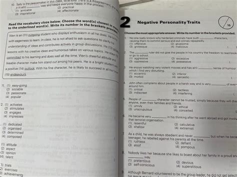 Psle English Vocabulary Mcq Explained Primary Hobbies Toys