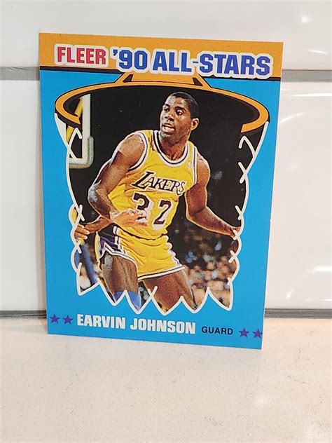 Fleer All Stars Sticker Earvin Magic Johnson Los Angeles Lakers