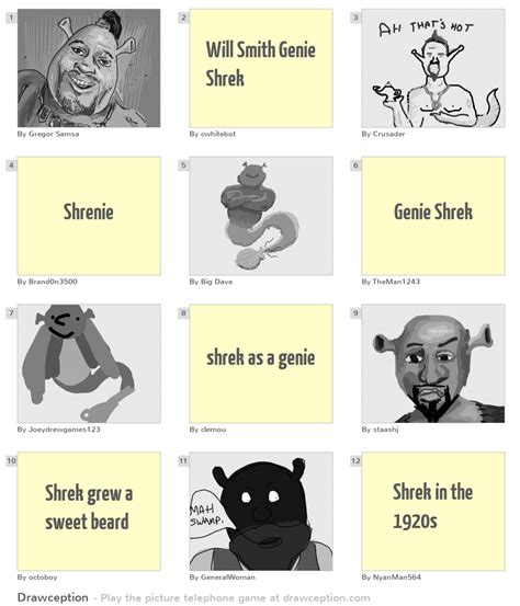 Will Smith Genie Shrek - Drawception