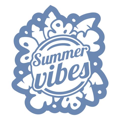 Diseño Png Y Svg De El Logotipo De Vibraciones De Verano Para Camisetas