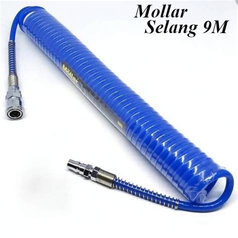 Jual Selang Kompresor Pu Spiral Mollar Recoil Compressor Hose 9m