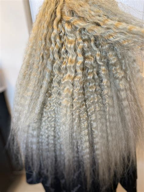 Platinum Blonde Human Hair Wig Custom Made Kinky Straight Hair Etsy