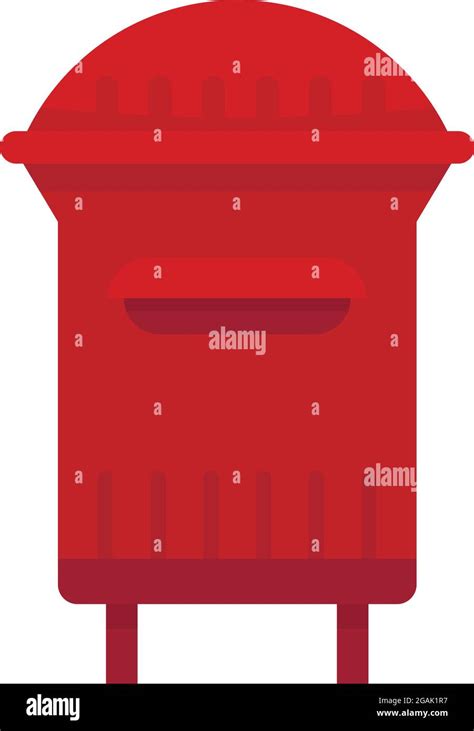 London Street Mailbox Icon Flat Illustration Of London Street Mailbox