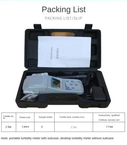 Portable Turbidity Meter Liquid Water Quality Turbidimeter Meter Tester