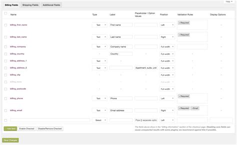 Checkout Field Editor Woocommerce