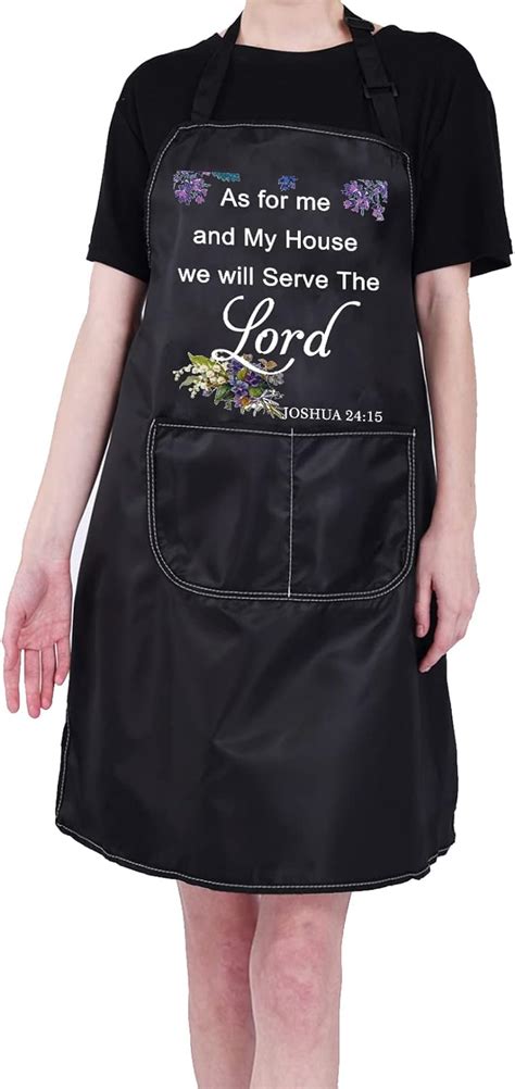 Pxtidy Religious Kitchen Apron Joshua 2415 Bible Verse