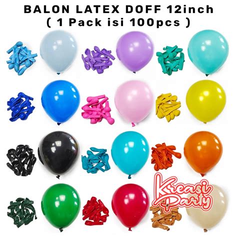 Jual Balon Latex Doff 1 Pack Isi 100 Pcs Balon Per Pack Balon Karet