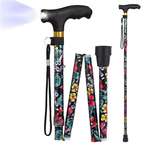 Buy JUNRA Walking Cane With LED Light Folding Cane For Women And Men