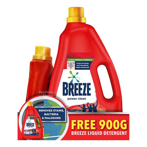 Breeze Liquid Detergent Power Clean Ntuc Fairprice