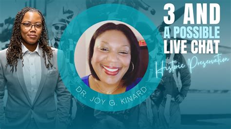 3 And A Possible Live Chat With Dr Joy G Kinard Youtube