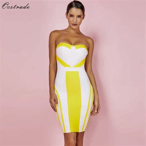 Ocstrade Summer Bandage Dresses Party 2019 New Strapless Sexy Bandage