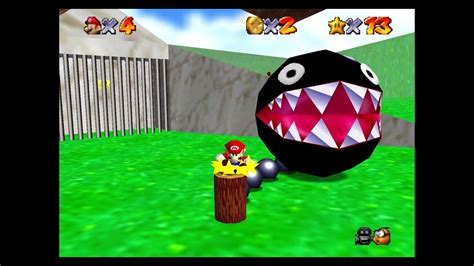 Super Mario 64 Course 1 Star 6 Behind Chain Chomps Gate Bob Omb Battlefield Hq Youtube