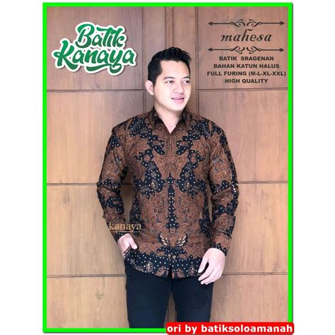 Jual ATASAN BATIK PREMIUM KEMEJA BATIK SOLO PRIA Lengan Panjang Lapis