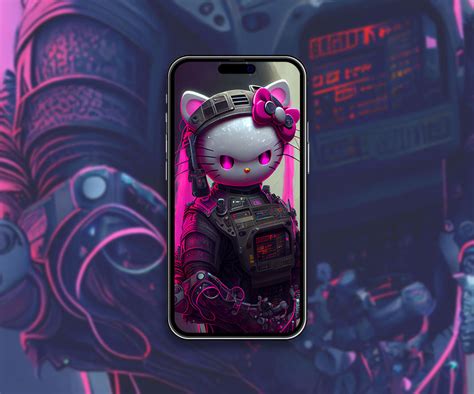 Hello Kitty X Cyberpunk Wallpapers Hello Kitty Wallpaper Iphone