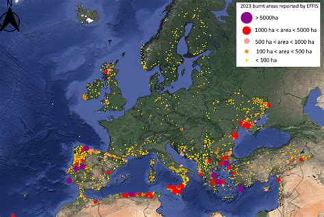 En 2023 El 41 De La Superficie Quemada En La UE Eran Espacios