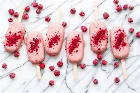 Raspberry Ice Cream Pops