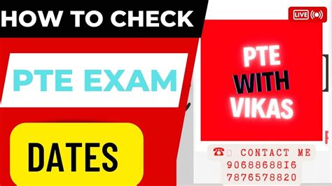 How To Check Pte Exam Dates Pearson Test Centre Pte Youtube