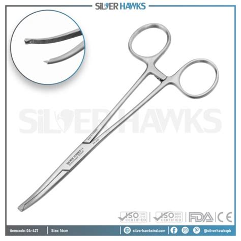 Halsted Mosquito Forceps With Teeth Curved Silver Hawks