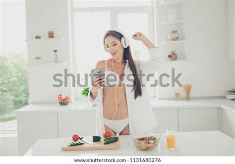 Sexy Beautiful Brunette White Lingerie Shirt Stock Photo 1131680276 Shutterstock