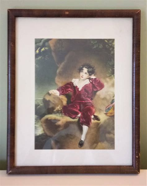 Vintage Framed Print The Red Boy By Sir Thomas Lawrence Etsy Canada