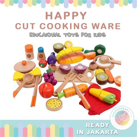 Jual JKT Mainan Latih Motorik Anak Happy Cut Velcro Fruit Cutting