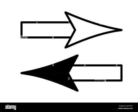 Arrows Simple Hand Drawn Vector Illustration Free Form Sign Pointing