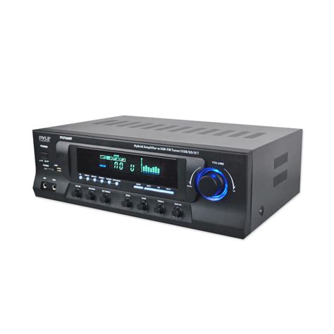 Pyle Home Theatre Amplifier Receiver with AM FM Tuner, Bluetooth, Sub ...