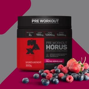 HÓRUS PRÉ TREINO 300G FRUTAS VERMELHAS MAX TITANIUM Mundo Sadio I