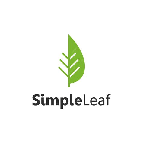 leaf simple sleek creative geometric modern logo design premium vector