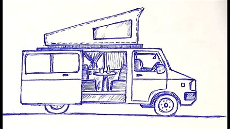 How To Draw A Camper Van Youtube