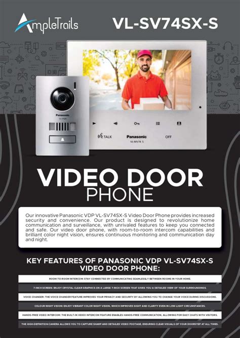panasonic vdp vl svsx  video door phone biometric attendance