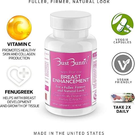 Bust Bunny Natural Breast Enlargement And Enhancement 60 Capsules Bustmaxx Official®