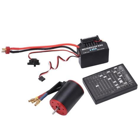 Kimiss Combo Moteur Esc Sans Balais Rc Kit Combo Rc Brushless A Esc